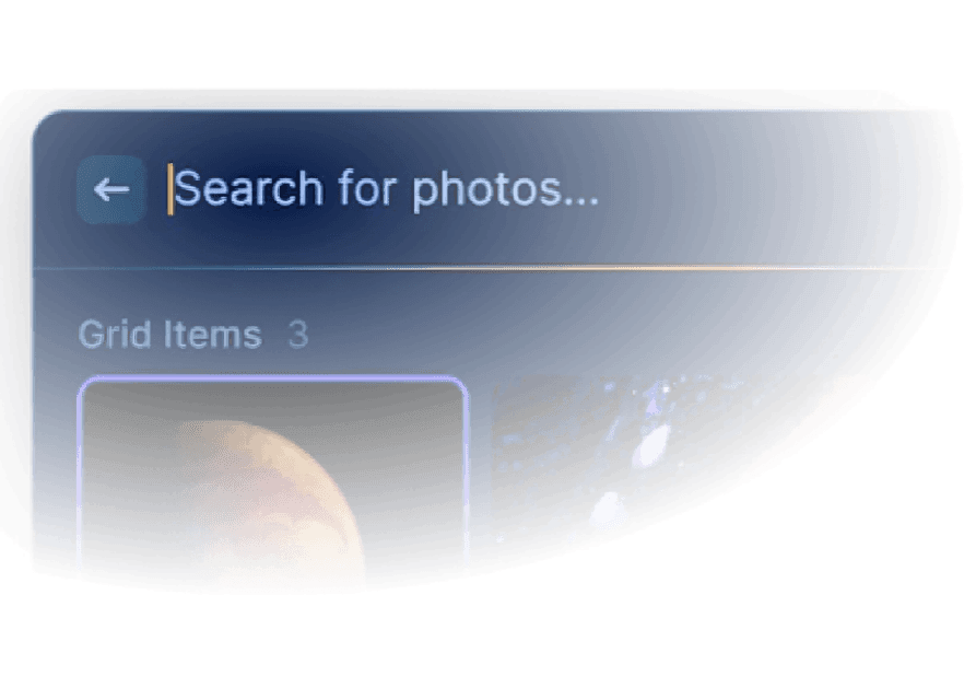 Web development image with search bar